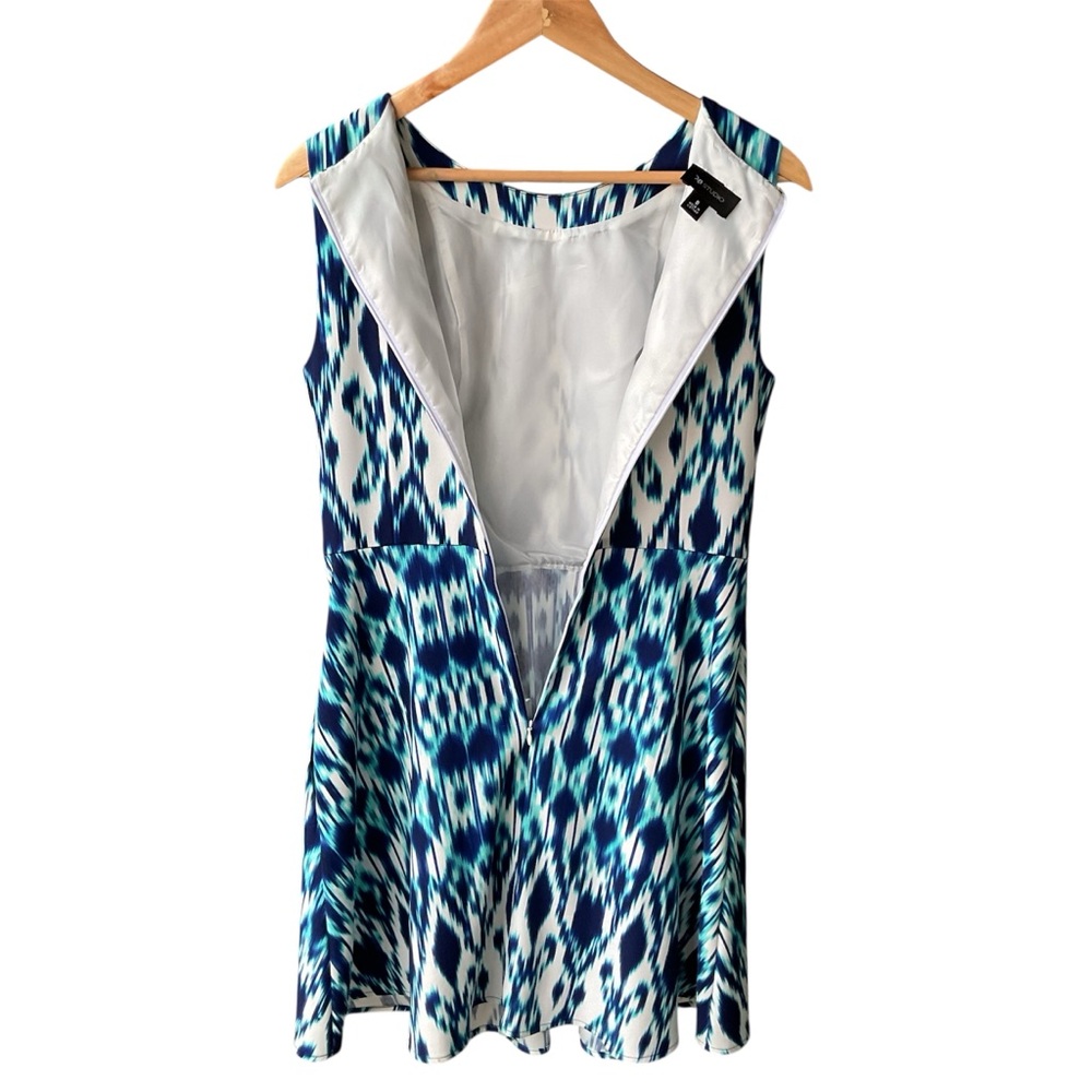 ab Studio Dress Blue Teal Preppy Cocktail Business Casual consign Size Medium - Picture 3 of 6